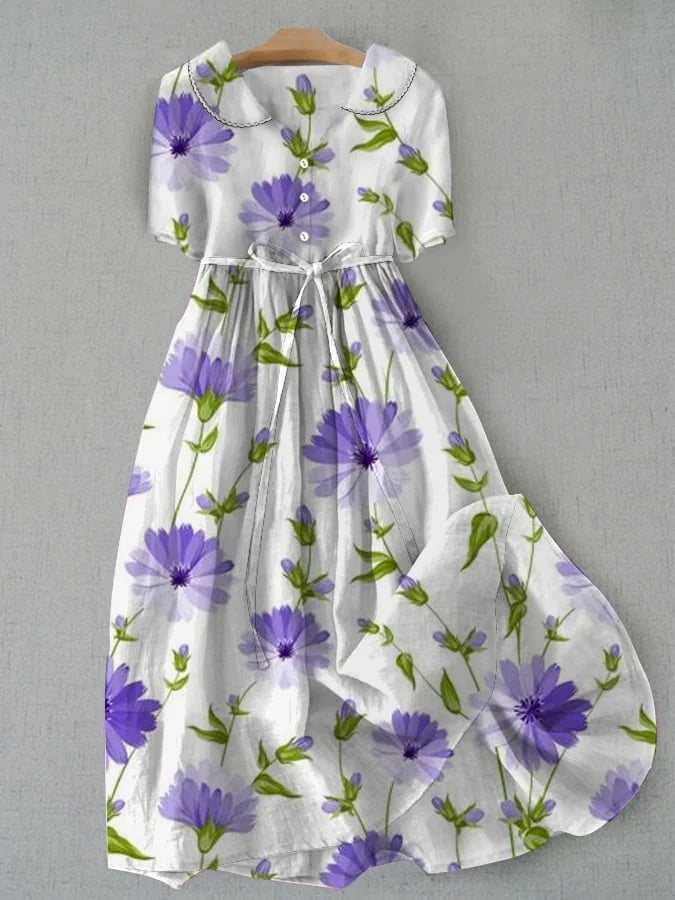 Ana | Robe Légère Fleurie Vintage Ajustée