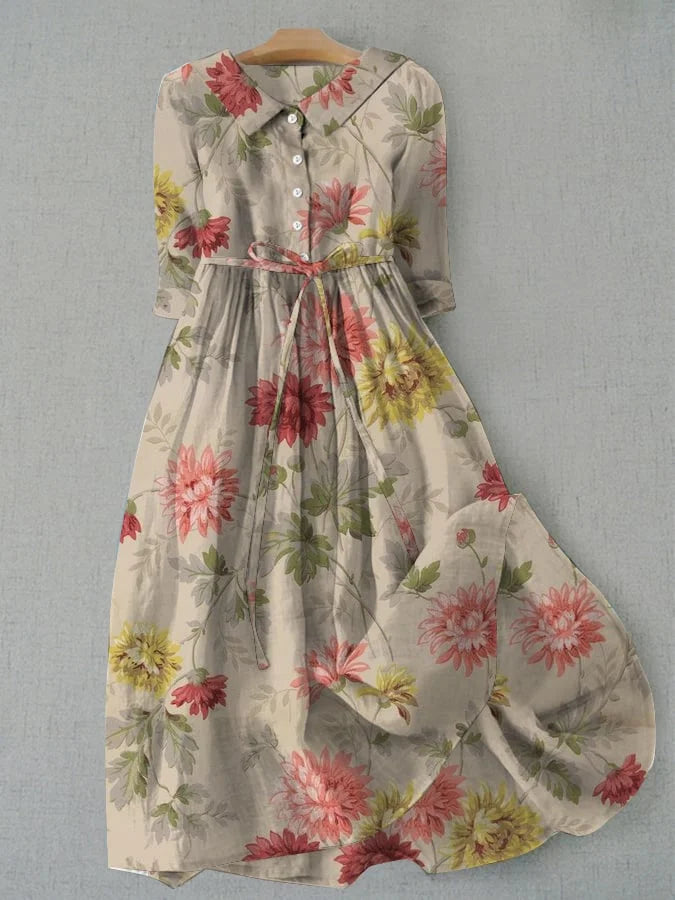 Andrea | Chemise-Robe Légère Nouée à la Taille